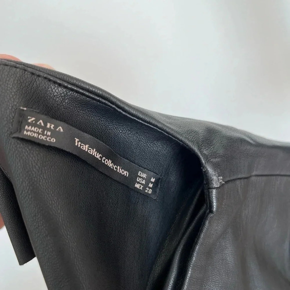 Zara faux leather dress with lace-up details - Picture 3 of 6